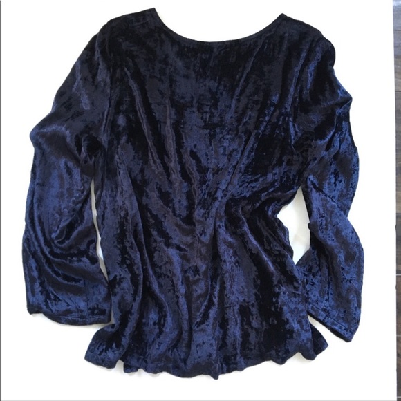 Soft Surroundings blue velvet tunic - Picture 12 of 16